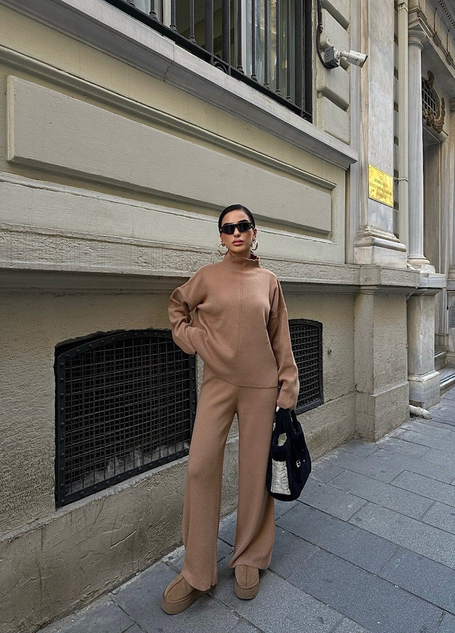 Beige Knit Set