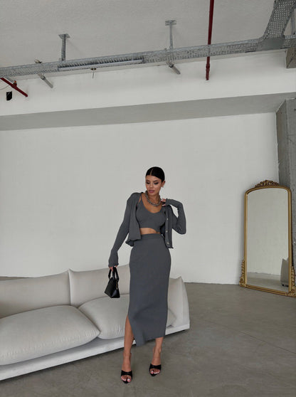 Elegant Ribbed 3-Piece Set
