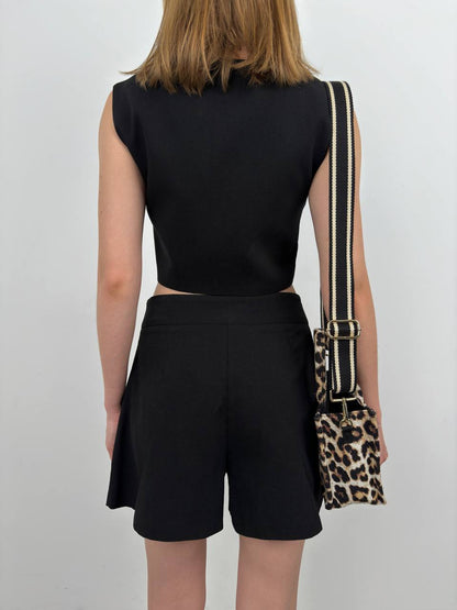 Tailored Black Vest & Shorts