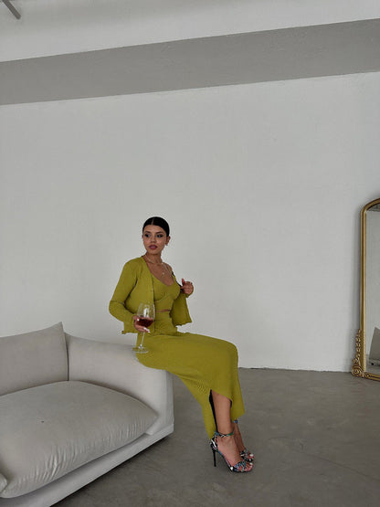 Elegant Ribbed 3-Piece Set