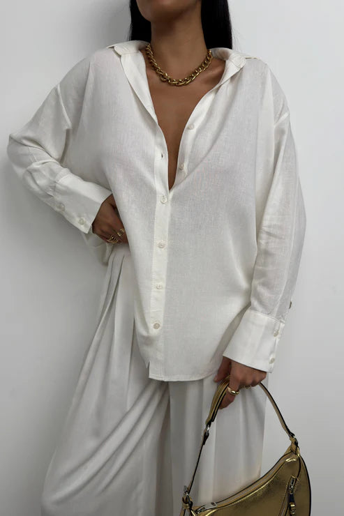 Oversize White Cotton Shirt